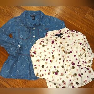 Tommy Hilfiger 2pc toddler girls shirts.